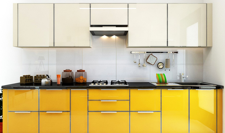 Глянцевые кухонные гарнитуры в интерьере – блеск и изысканность